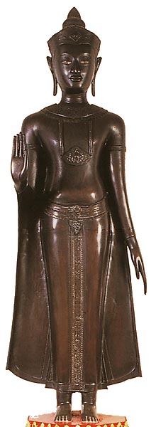 Standing Buddha Lopburi style